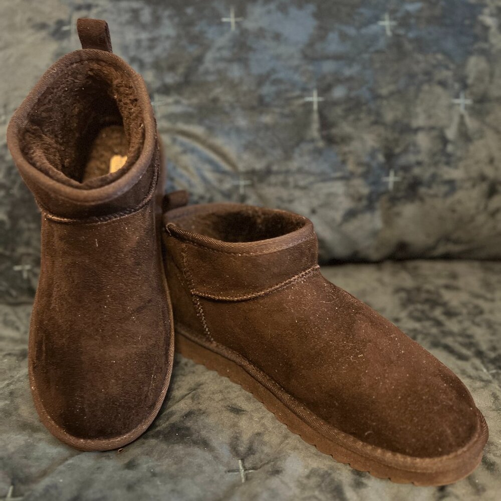 Maurice's Women's Fur Ankle Booties - Size 10M